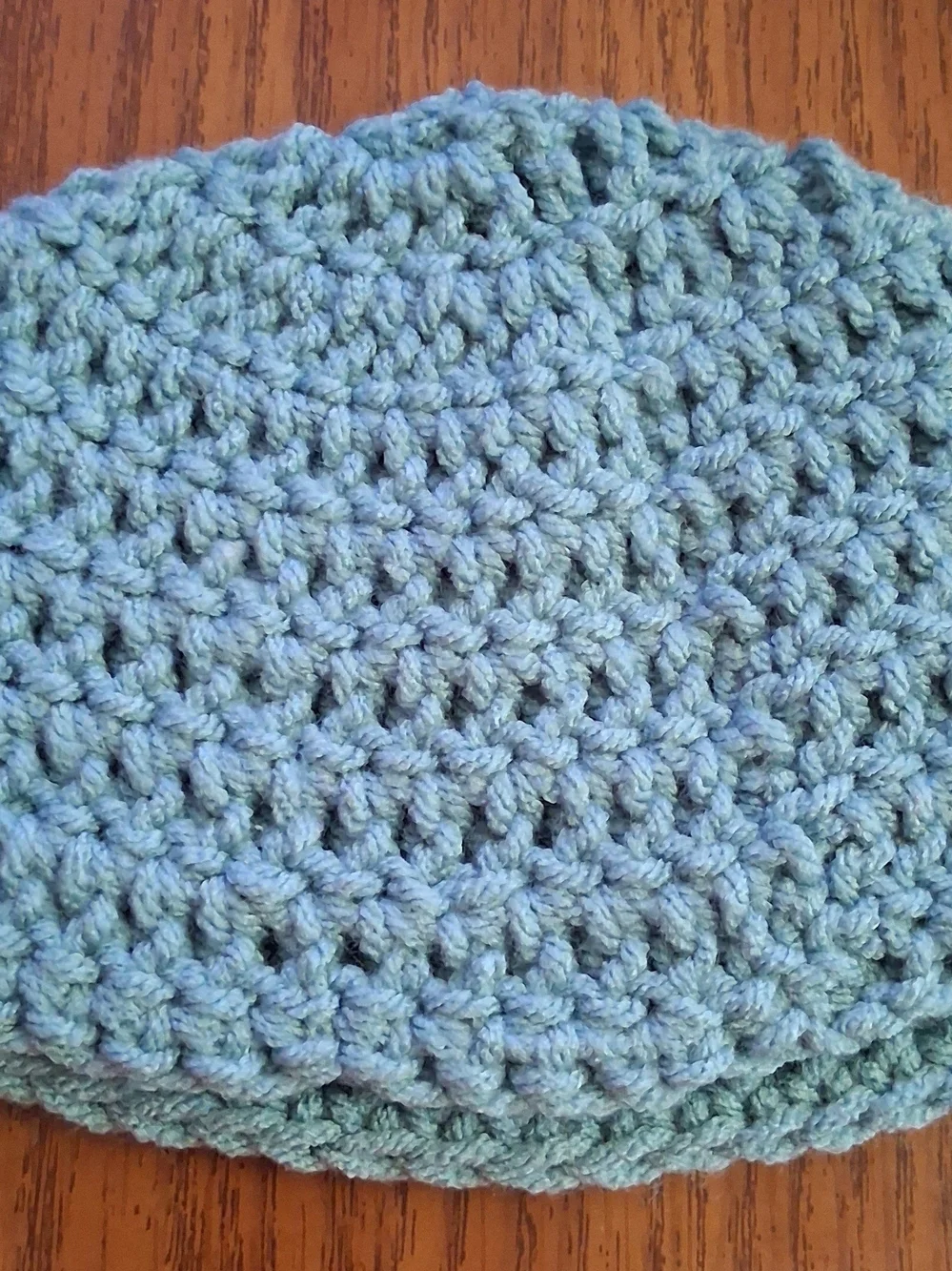 Handmade Crocheted Beanie Hat - Blue For Baby